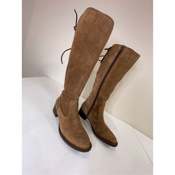 Born women’s tall brown boots suede leather size 6.5 - Picture 1 of 11